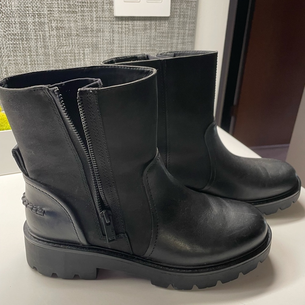 UGG black leather booties